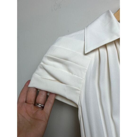 Alice + Olvia Work Cream Silk and Black Dress Sz. 2/4 - Picture 6 of 8